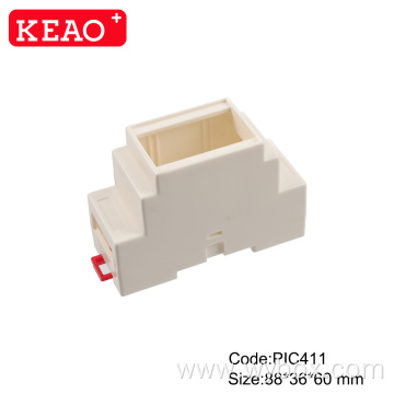 Manufacture din rail housing ABS Plastic case Electronic din rail electrical module terminal enclosure PIC411with size88*36*60mm